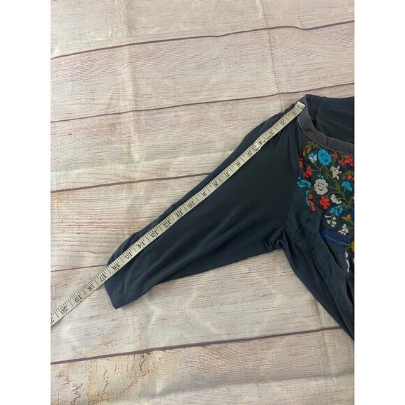 Anthropologie Tiny WOmen's Grey Emroidered Button Front Dress - Small - Picture 13 of 16